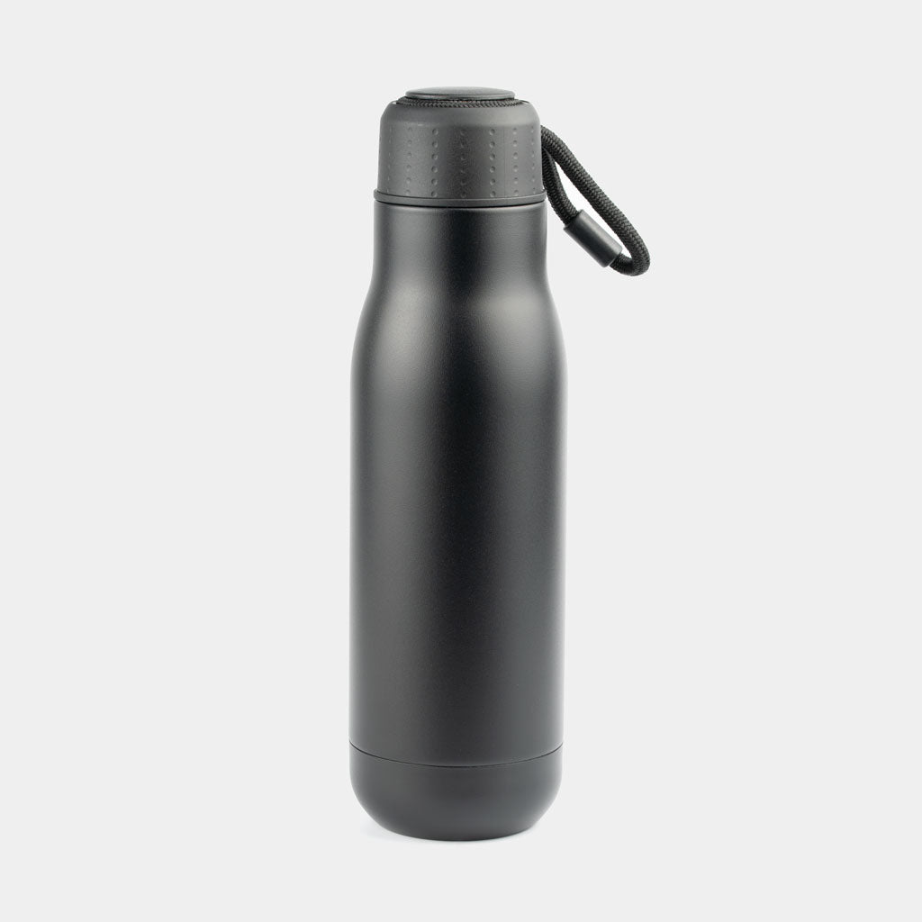 Steel Thermos Water Bottle - Satin Black 500ml