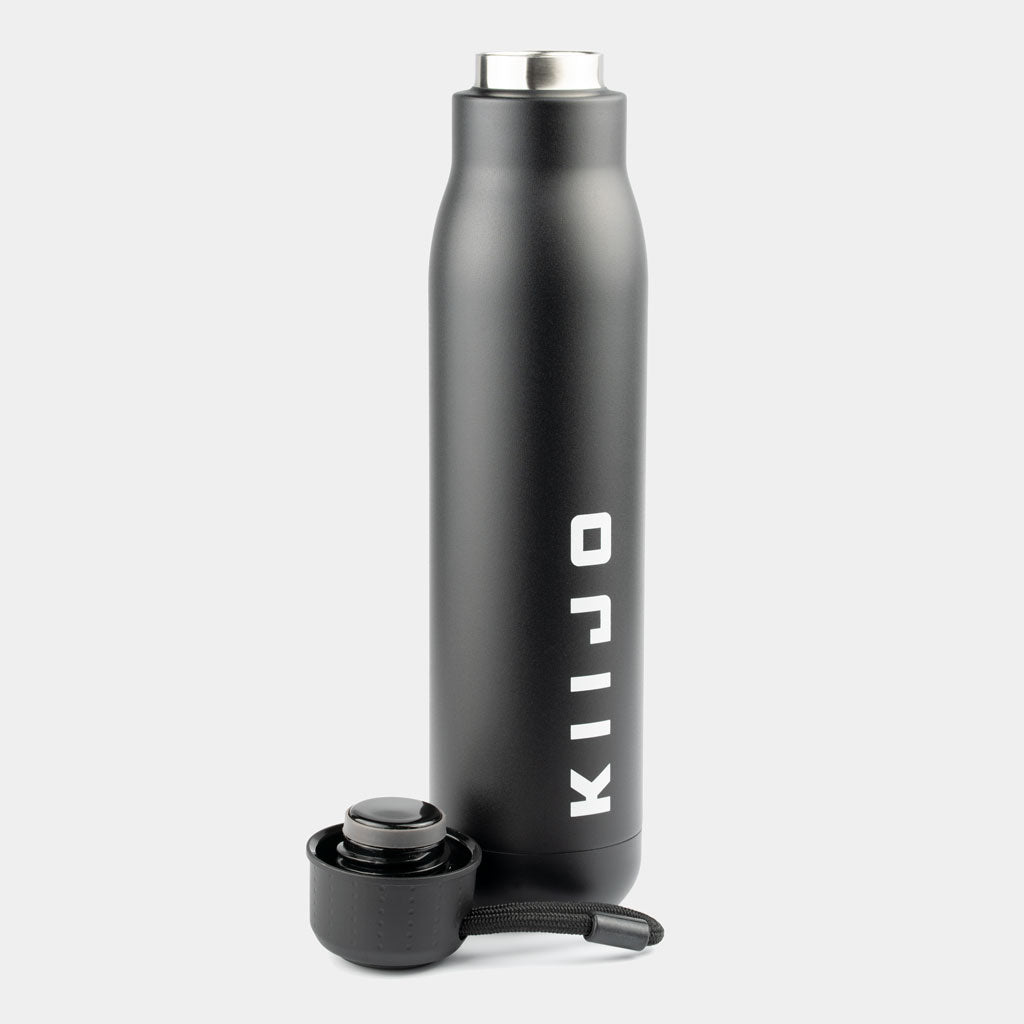 Steel Thermos Water Bottle - Satin Black 750ml