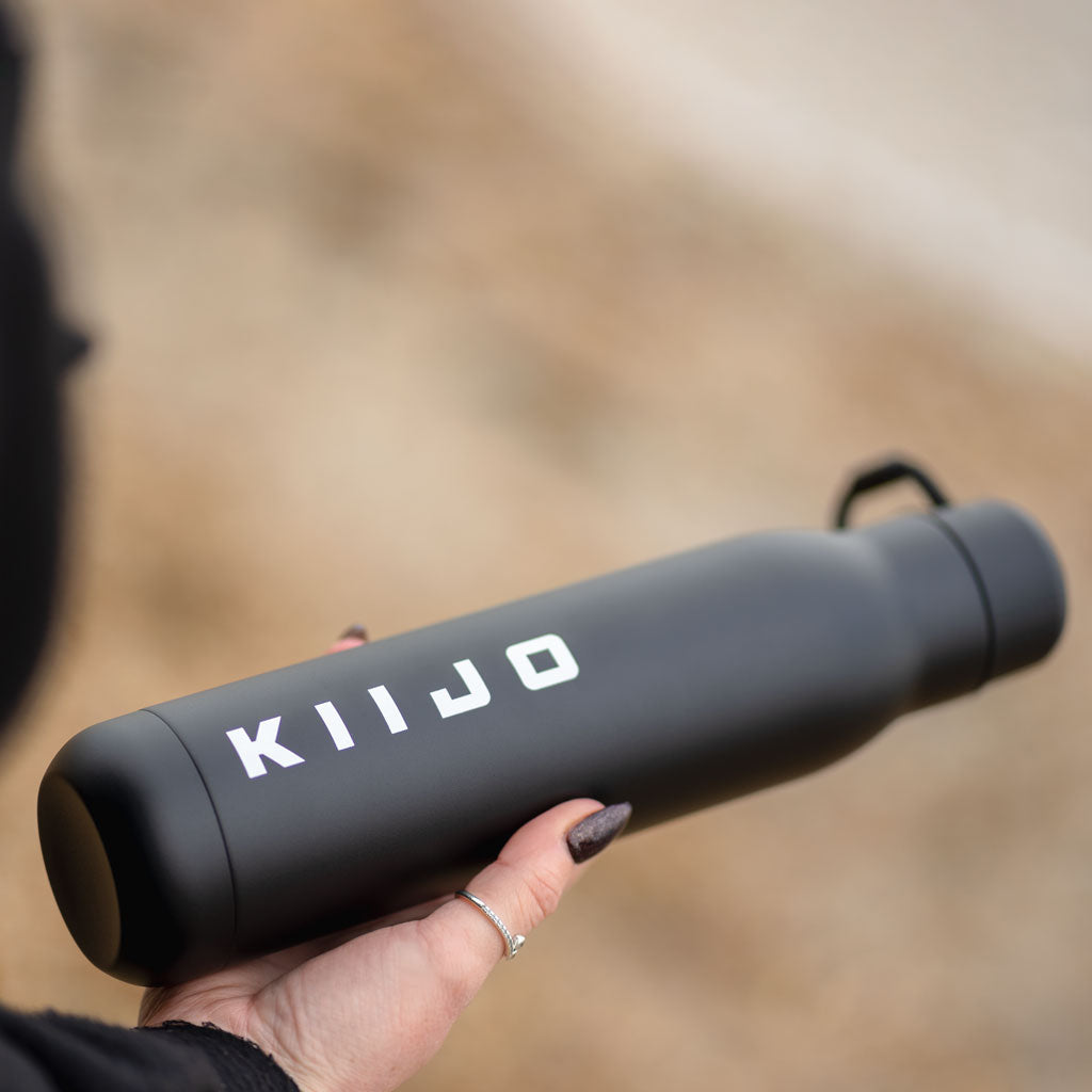 Steel Thermos Water Bottle - Satin Black 750ml