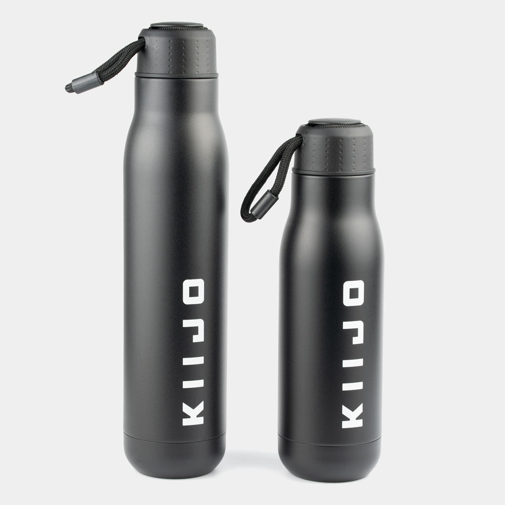 Steel Thermos Water Bottle - Satin Black 500ml
