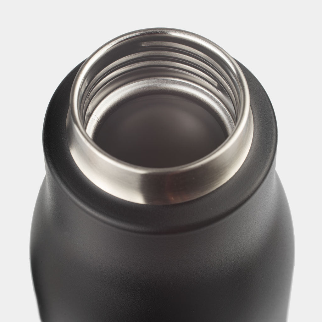 Steel Thermos Water Bottle - Satin Black 500ml